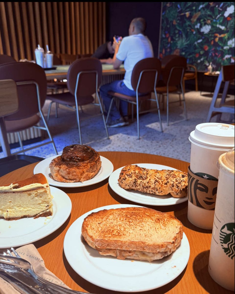 Video cover. Coffee and pastries on a cafe table in Puerto Princesa.